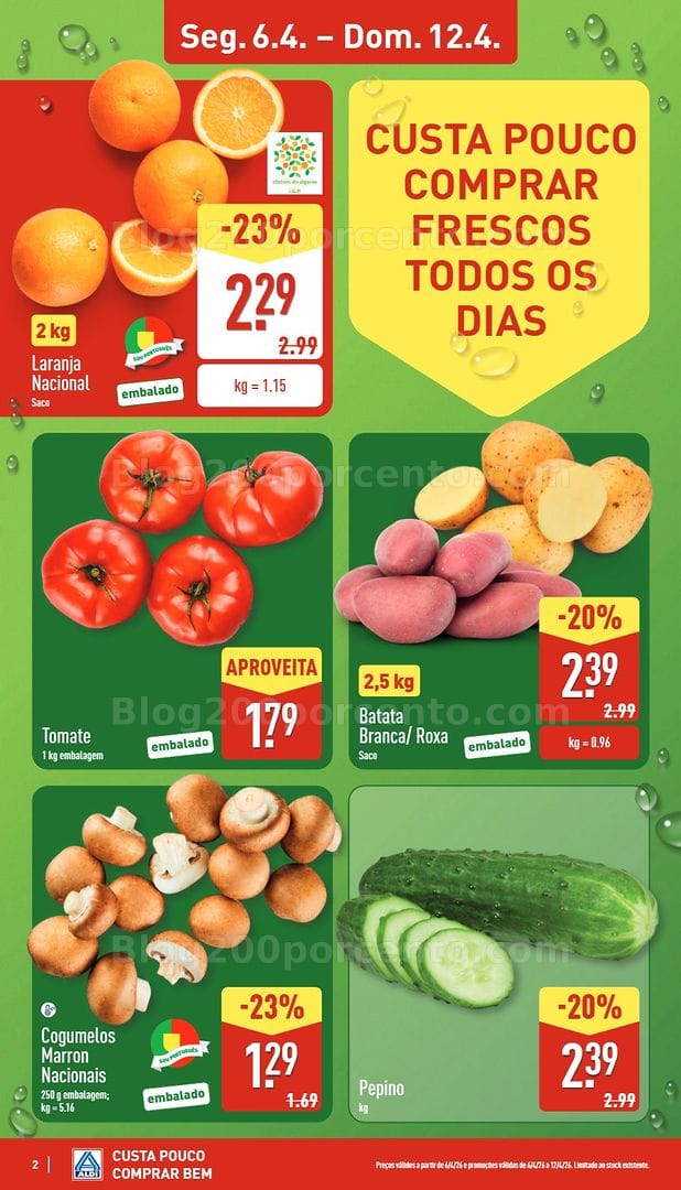 Antevisão Folheto ALDI Promoções de 6 a 12 abril