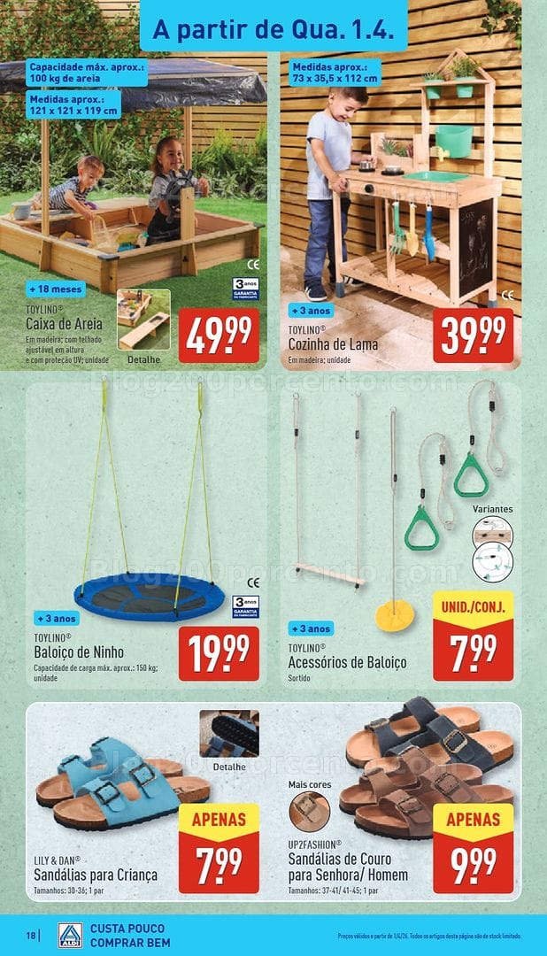 Antevisão Folheto ALDI Bazar Promoções de 1 a 5 abril