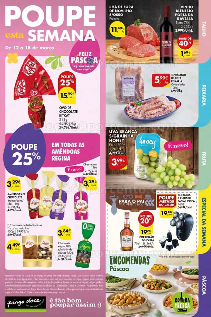 Antevisão Folheto PINGO DOCE Açores Promoções de 12 a 18 março