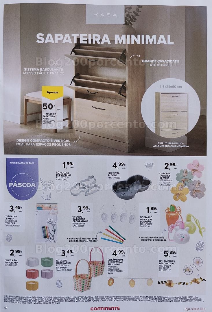 Antevisão Folheto CONTINENTE Bazar Promoções de 31 março a 6 abril