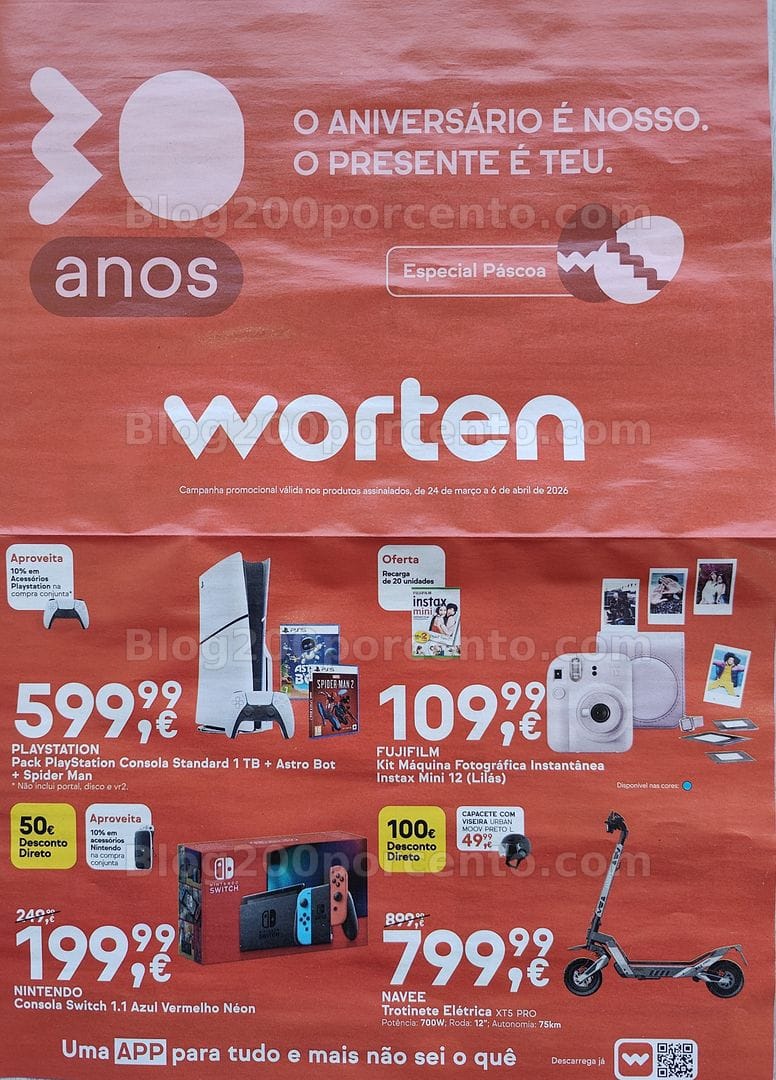 Antevisão Folheto WORTEN Especial Páscoa Promoções de 24 março a 6 abril