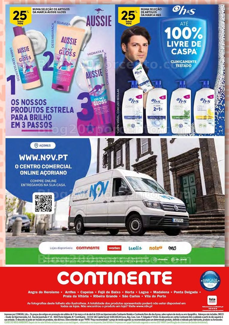 Antevisão Folheto CONTINENTE Açores Beleza Promoções até 6 abril