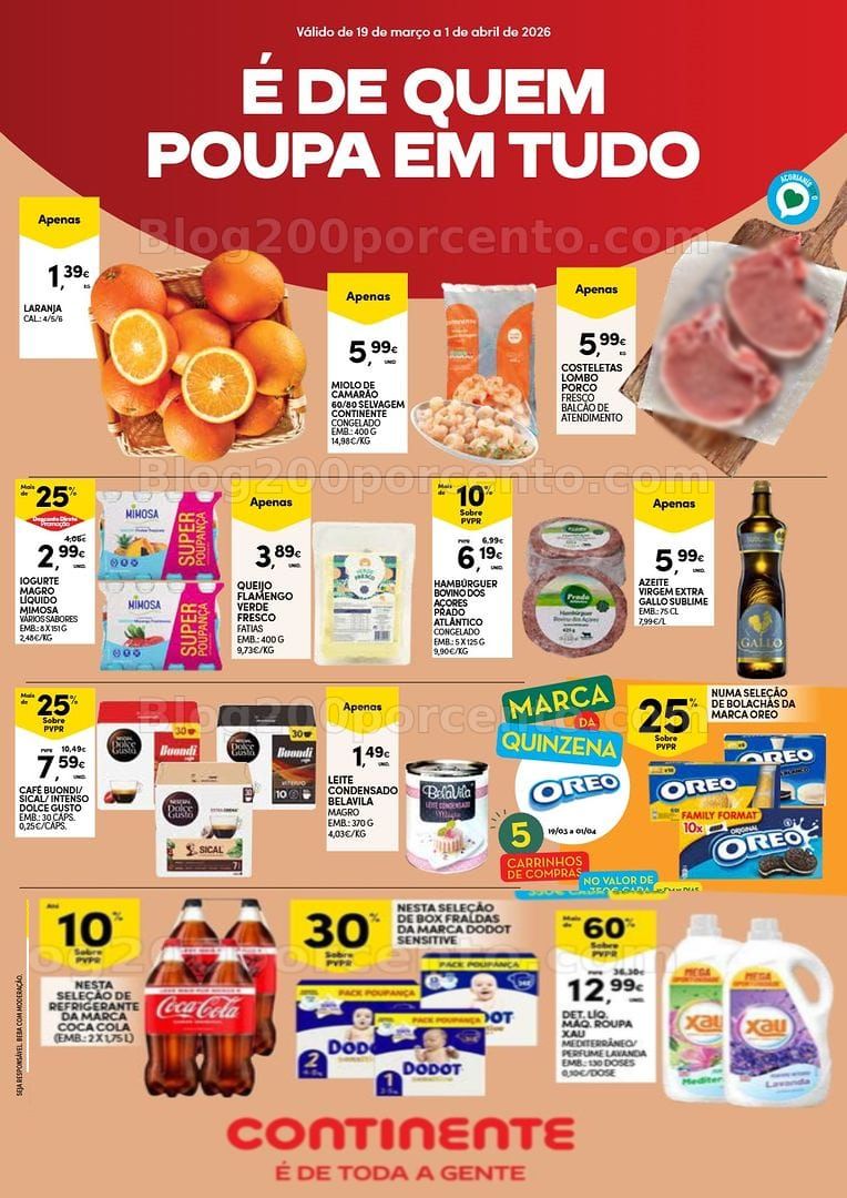 Antevisão Folheto CONTINENTE Açores Promoções de 19 março a 1 abril