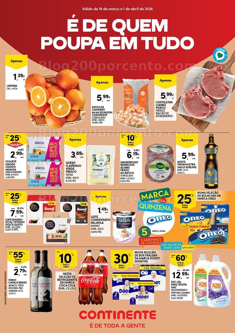 Antevisão Folheto CONTINENTE Açores Promoções de 19 março a 1 abril
