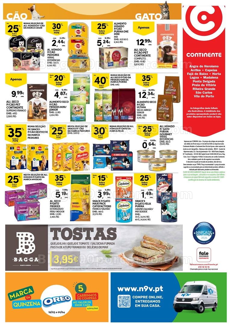 Antevisão Folheto CONTINENTE Açores Promoções de 19 março a 1 abril