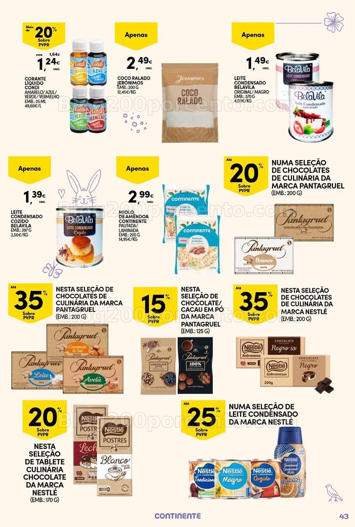 Antevisão Folheto CONTINENTE Açores Páscoa Promoções até 5 abril