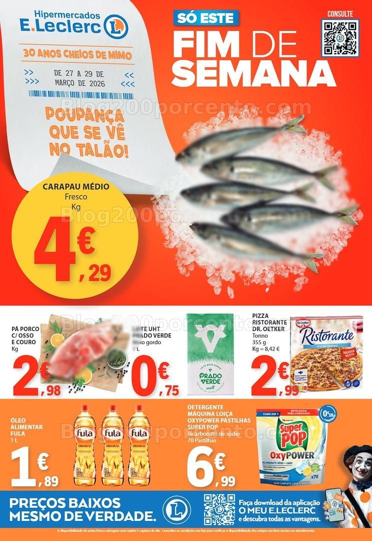Antevisão Folheto E-LECLERC Promoções Fim de Semana - 27 a 29 março