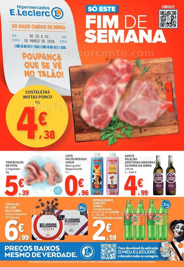 Antevisão Folheto E-LECLERC Promoções Fim de Semana - 20 a 22 março