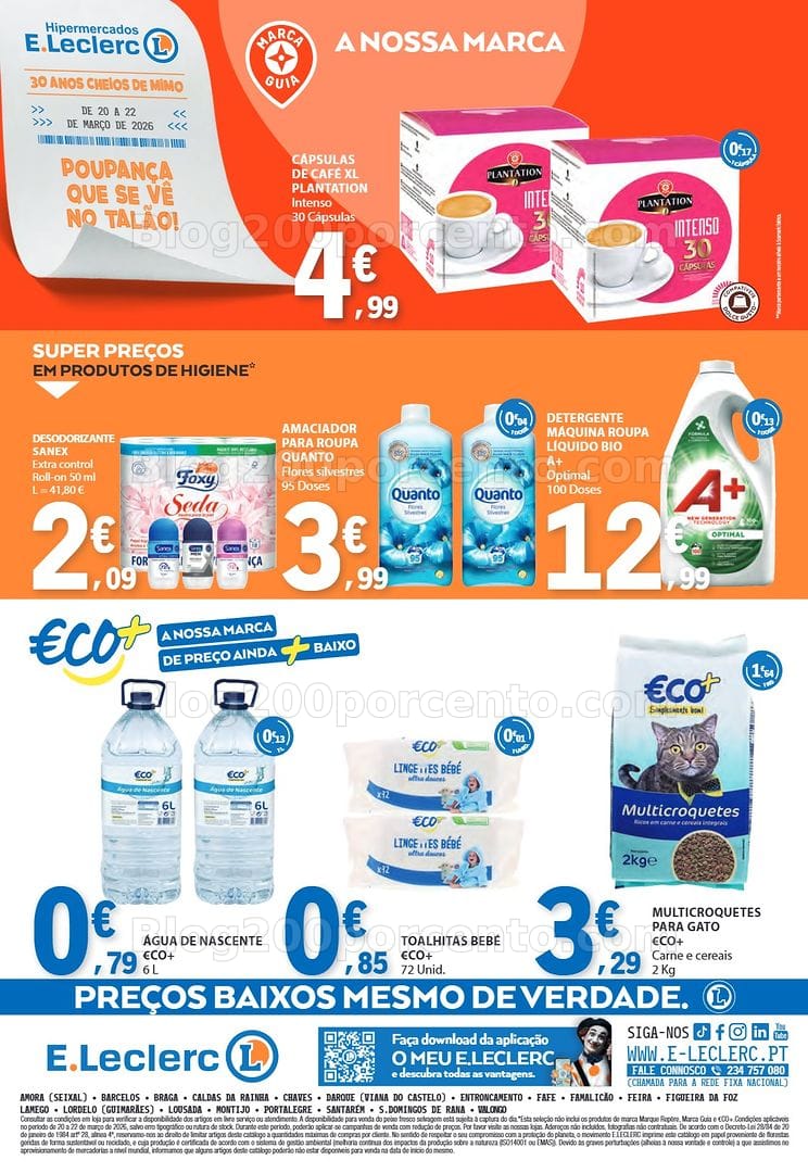 Antevisão Folheto E-LECLERC Promoções Fim de Semana - 20 a 22 março