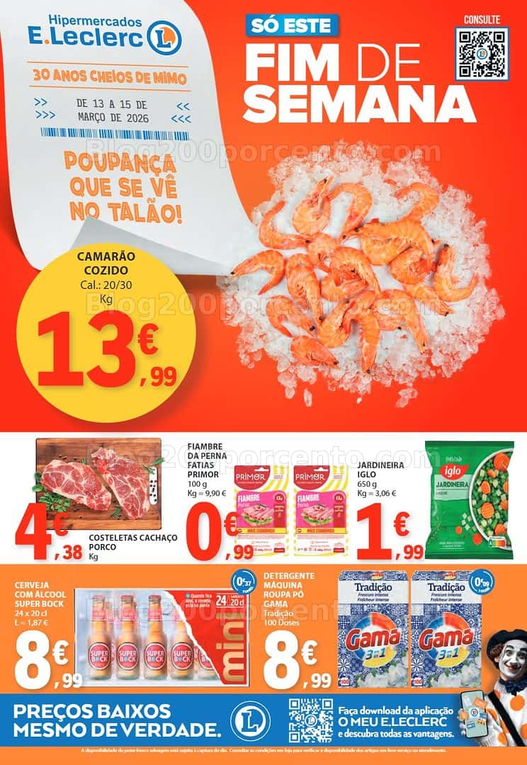 Antevisão Folheto E-LECLERC Promoções Fim de Semana - 13 a 15 março