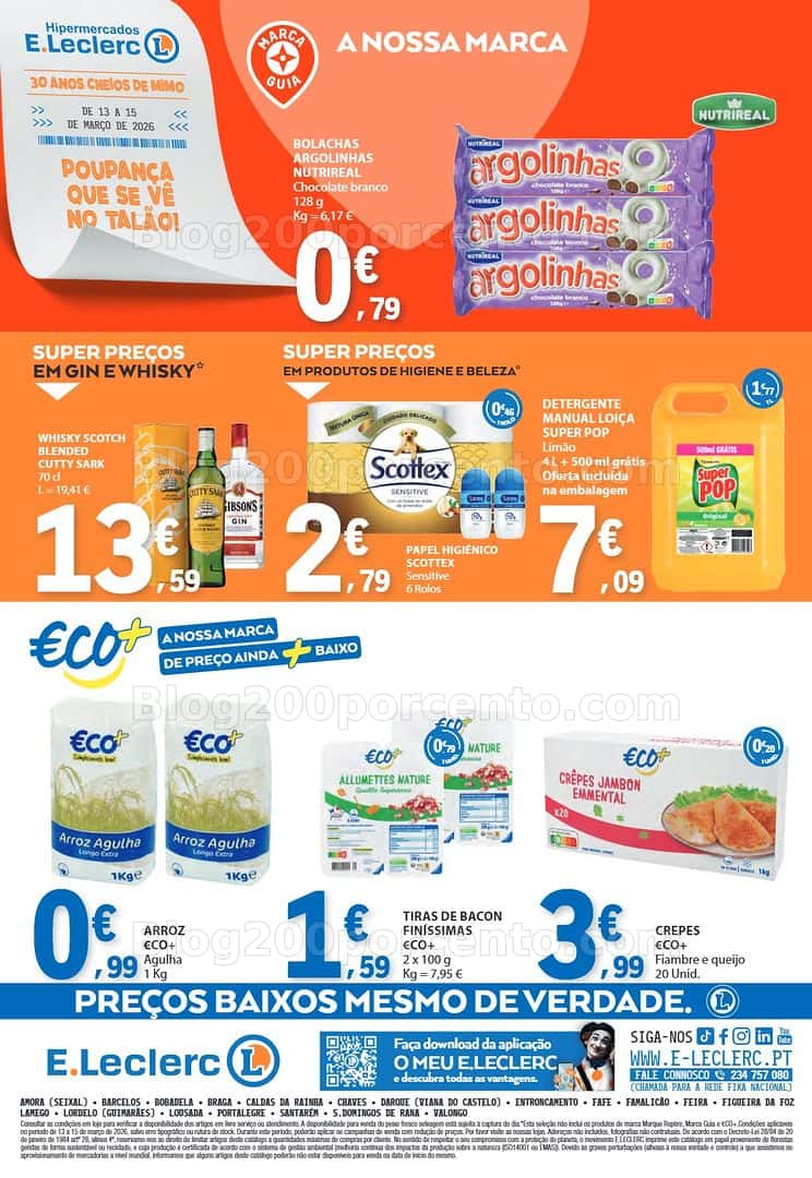 Antevisão Folheto E-LECLERC Promoções Fim de Semana - 13 a 15 março