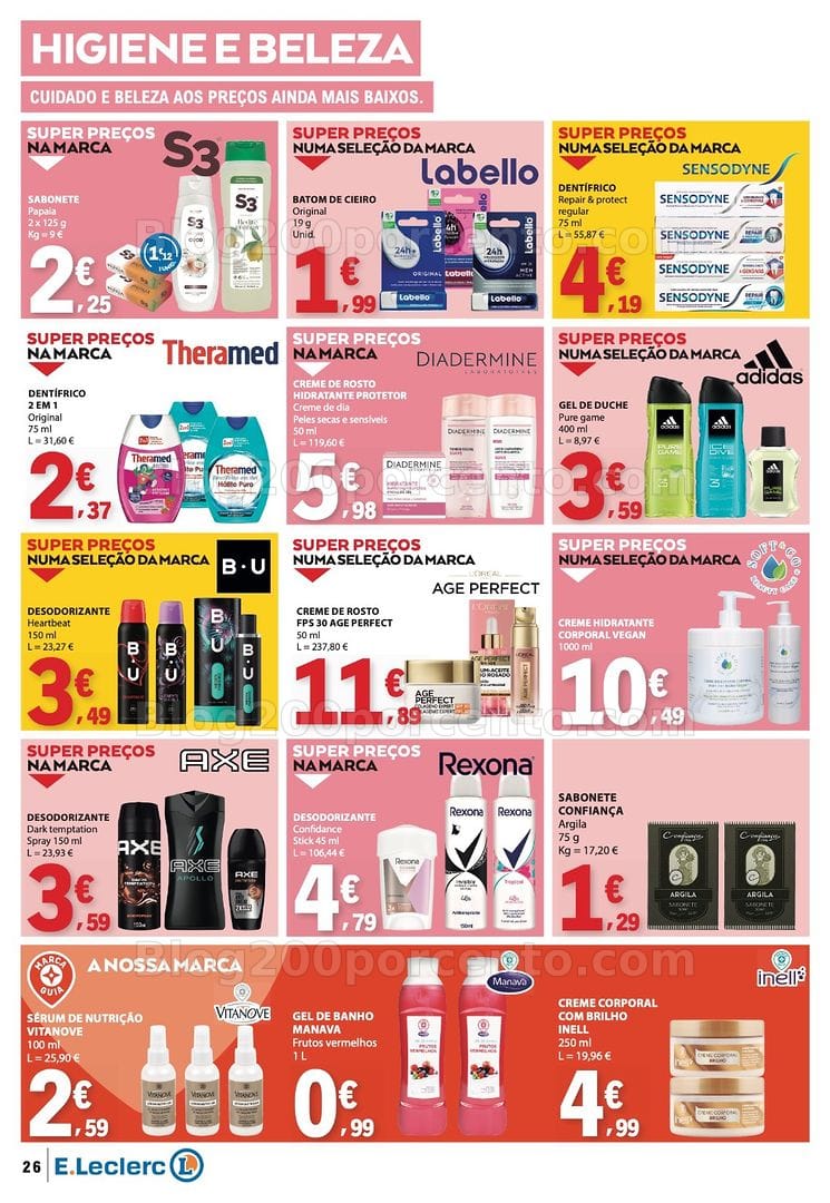 Antevisão Folheto E-LECLERC Páscoa + Promoções de 26 março a 6 abril