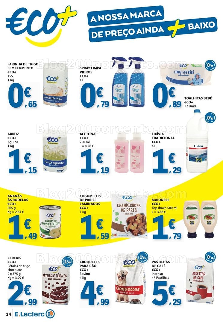 Antevisão Folheto E-LECLERC Páscoa + Promoções de 26 março a 6 abril