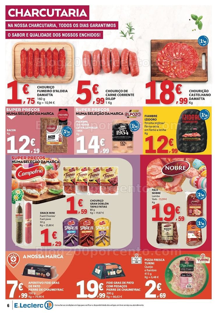 Antevisão Folheto E-LECLERC Páscoa + Promoções de 26 março a 6 abril