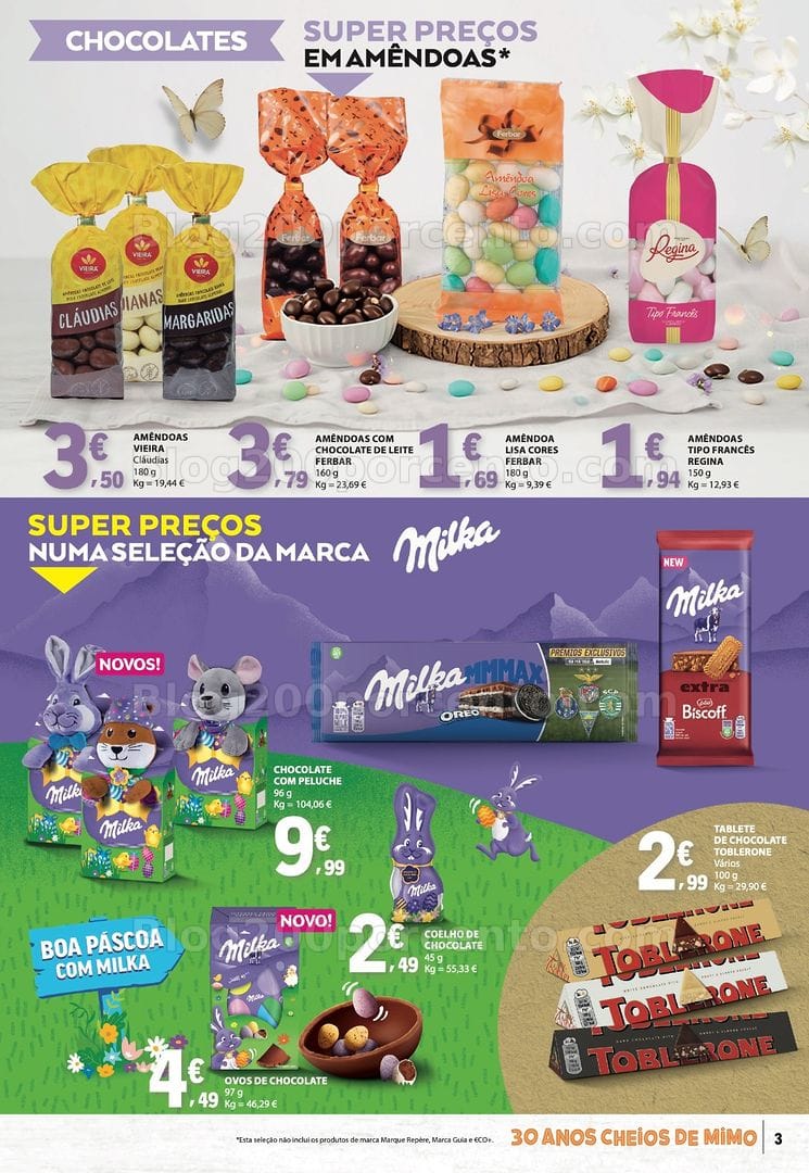 Antevisão Folheto E-LECLERC Páscoa Promoções de 24 março a 6 abril