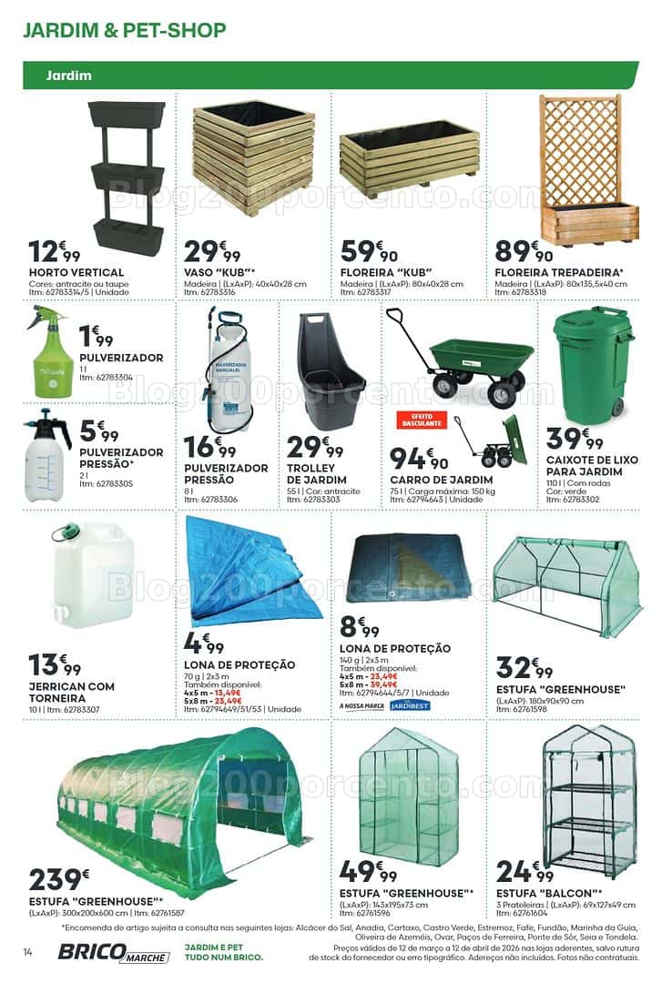 Antevisão Folheto BRICOMARCHÉ Pet-Shop e Jardim Promoções de 12 março a 12 abril