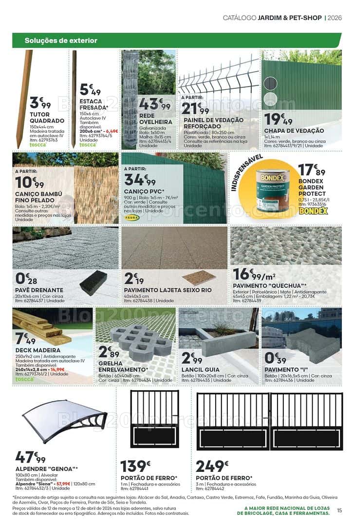 Antevisão Folheto BRICOMARCHÉ Pet-Shop e Jardim Promoções de 12 março a 12 abril
