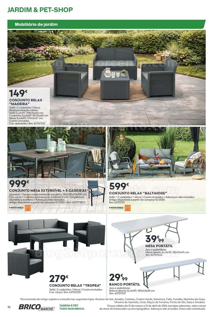 Antevisão Folheto BRICOMARCHÉ Pet-Shop e Jardim Promoções de 12 março a 12 abril