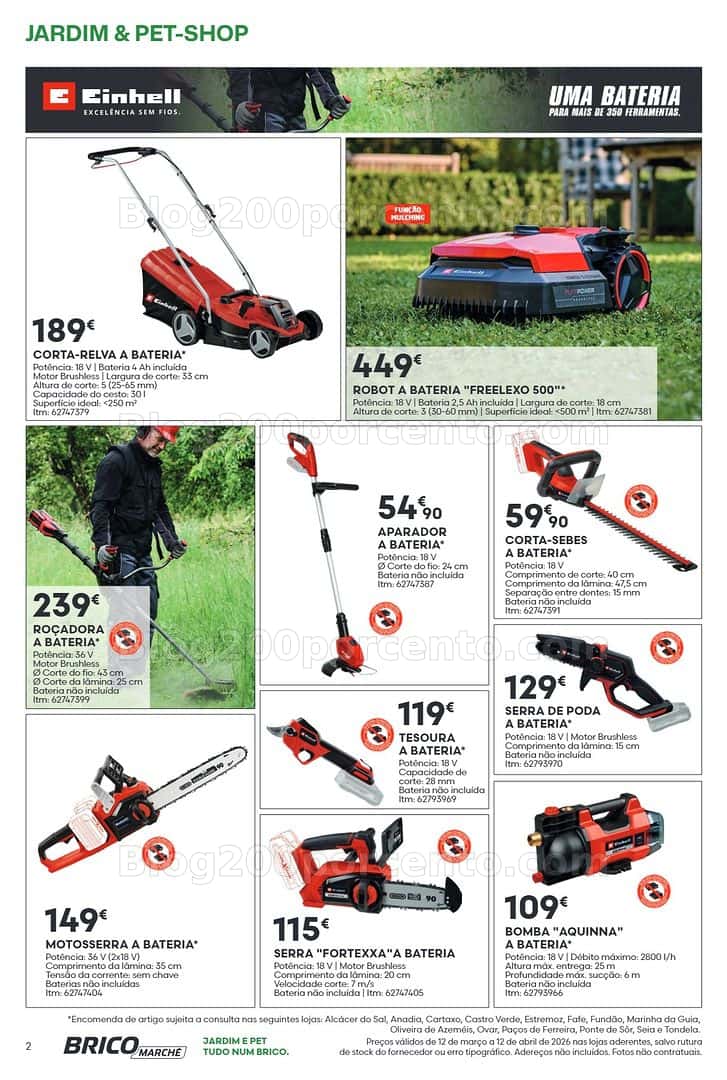 Antevisão Folheto BRICOMARCHÉ Pet-Shop e Jardim Promoções de 12 março a 12 abril