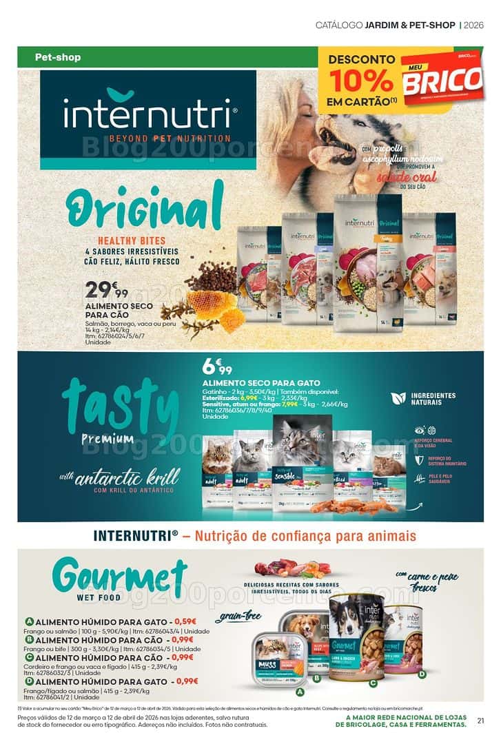 Antevisão Folheto BRICOMARCHÉ Pet-Shop e Jardim Promoções de 12 março a 12 abril