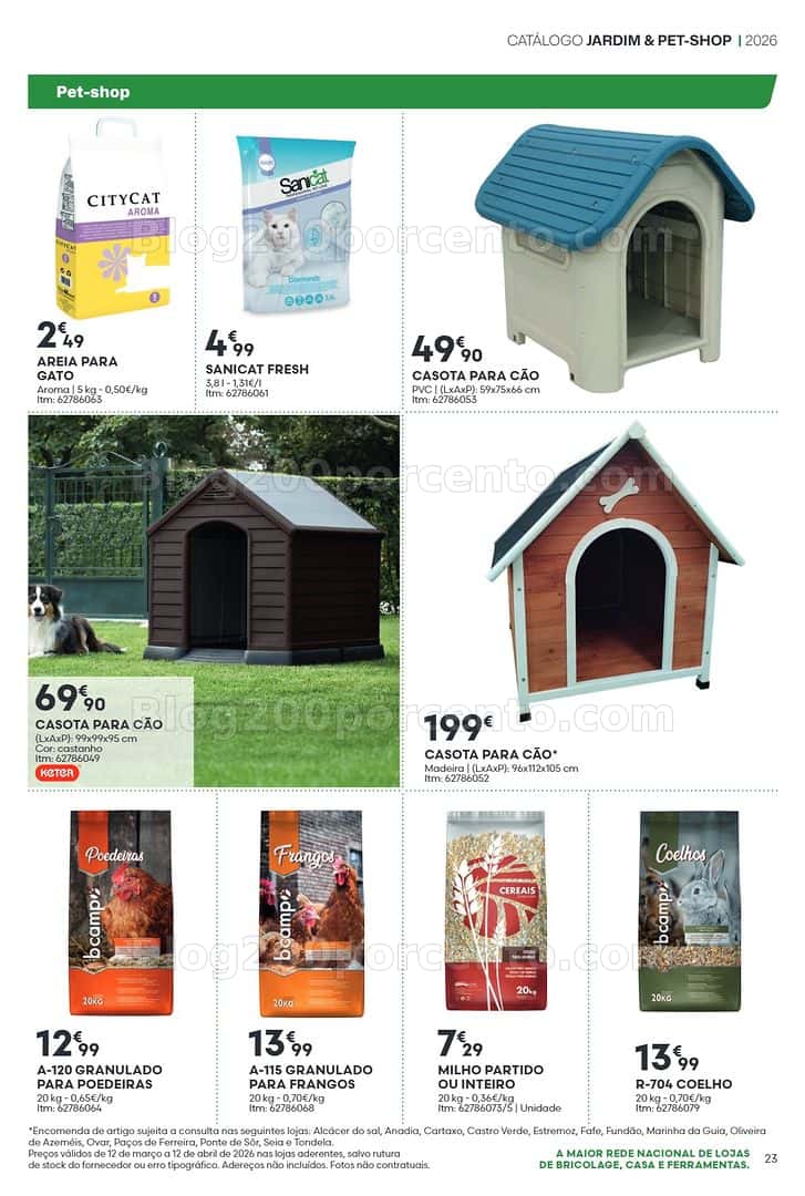 Antevisão Folheto BRICOMARCHÉ Pet-Shop e Jardim Promoções de 12 março a 12 abril