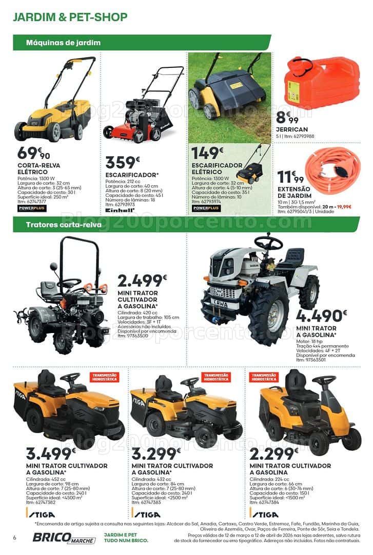 Antevisão Folheto BRICOMARCHÉ Pet-Shop e Jardim Promoções de 12 março a 12 abril