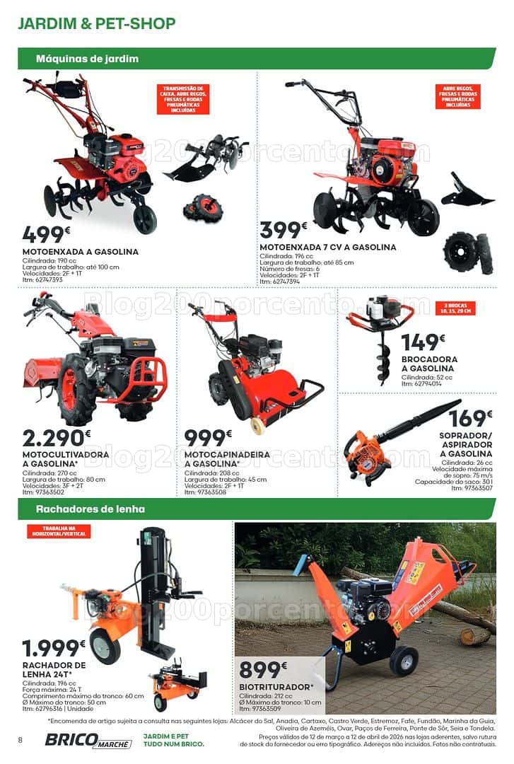 Antevisão Folheto BRICOMARCHÉ Pet-Shop e Jardim Promoções de 12 março a 12 abril