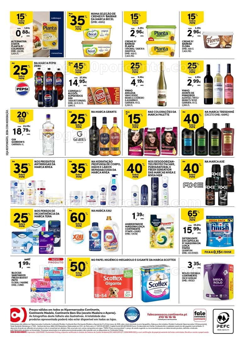 Antevisão Folheto CONTINENTE Promoções Fim de Semana - 13 a 16 março