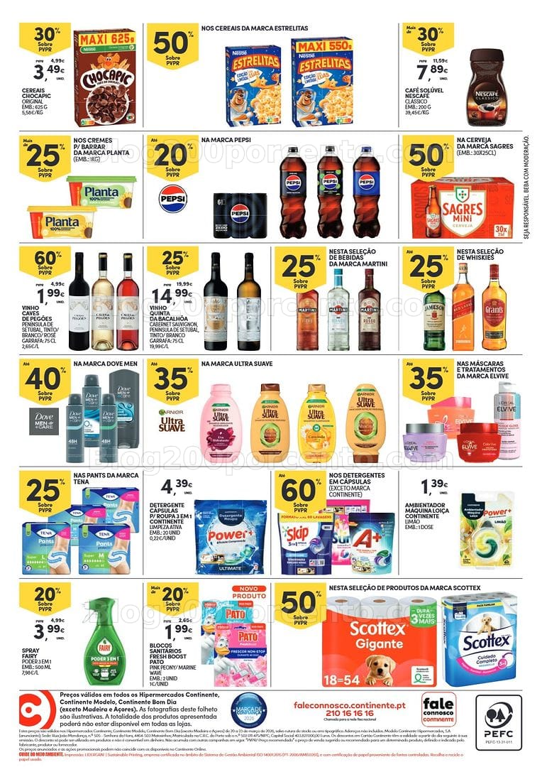 Antevisão Folheto CONTINENTE Promoções Fim de Semana - 20 a 23 março - Edição Digital