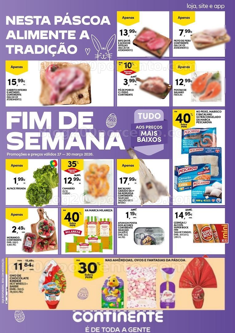 Antevisão Folheto CONTINENTE Promoções Fim de Semana - 27 a 30 março - Edição Digital