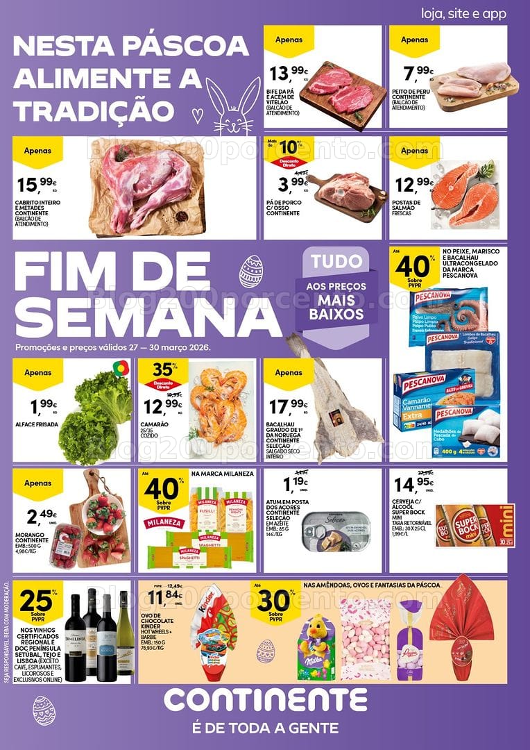 Antevisão Folheto CONTINENTE Promoções Fim de Semana - 27 a 30 março - Edição Digital