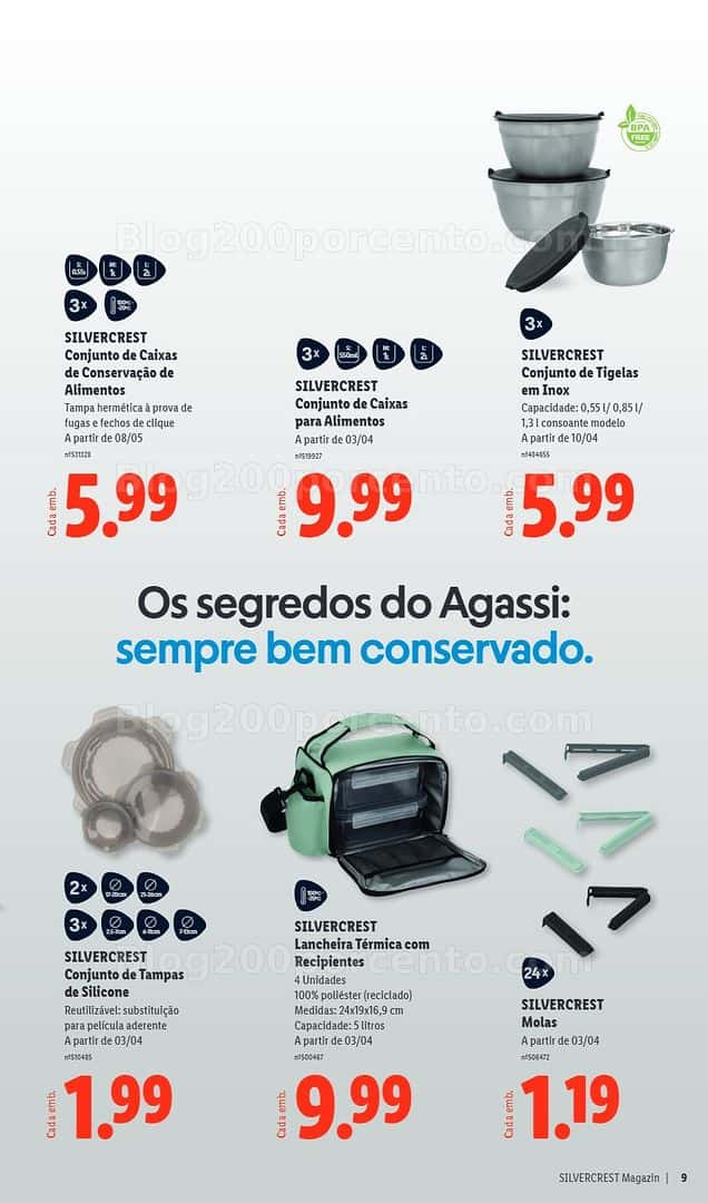 Antevisão Folheto LIDL Especial Sivercrest Promoções de 31 março a 20 abril