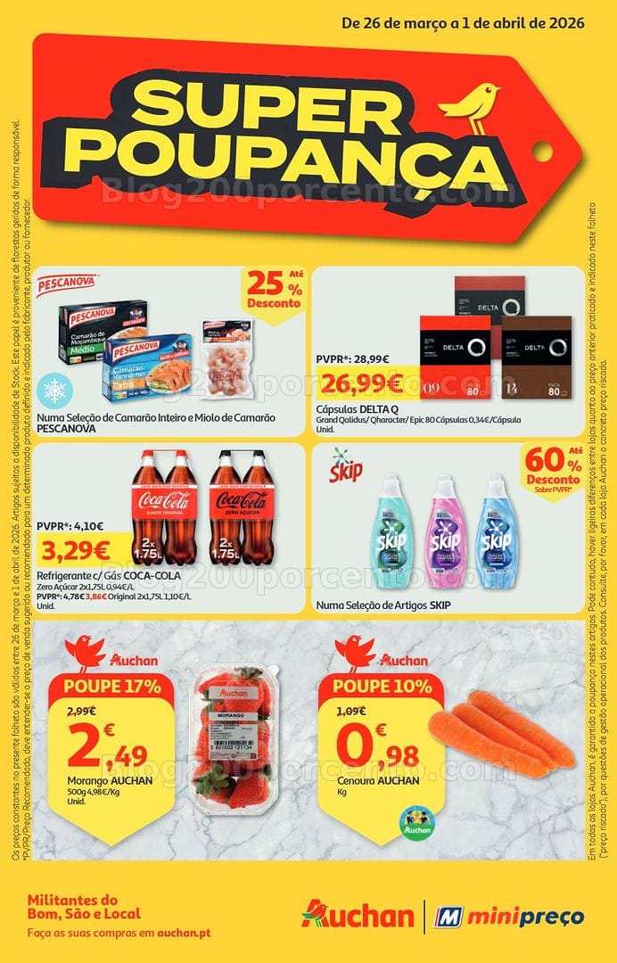 Antevisão Folheto MINIPREÇO - AUCHAN Promoções de 26 março a 1 abril