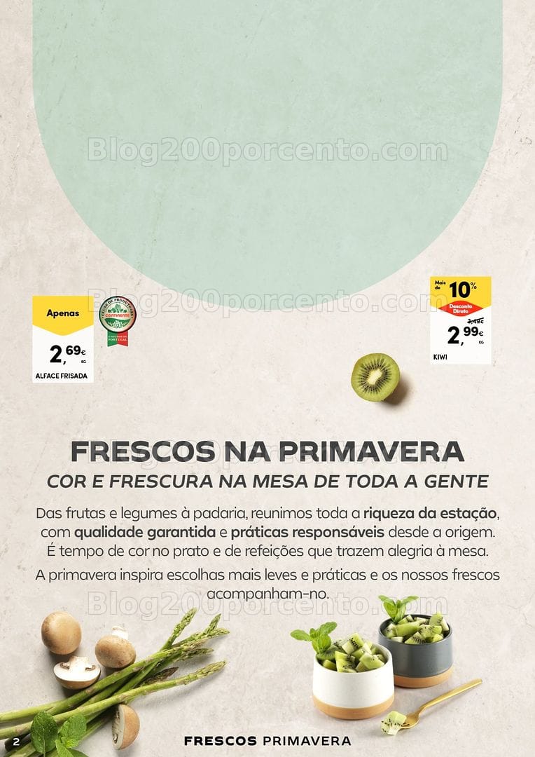 Antevisão Folheto CONTINENTE Frescos de Primavera Promoções até 29 março