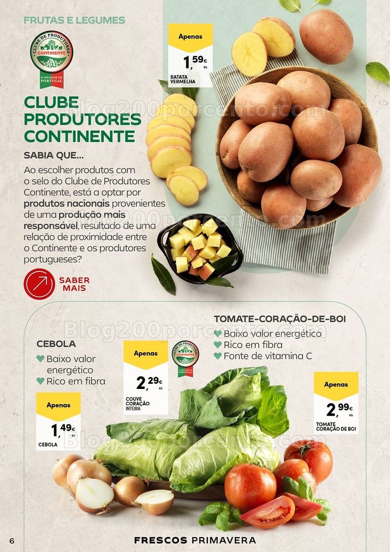 Antevisão Folheto CONTINENTE Frescos de Primavera Promoções até 29 março