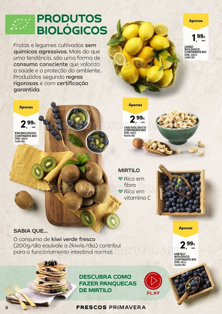 Antevisão Folheto CONTINENTE Frescos de Primavera Promoções até 29 março