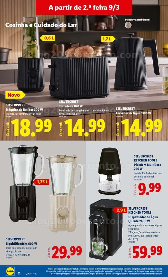 Antevisão Folheto LIDL Bazar Cozinha Promoções de 9 a 15 março