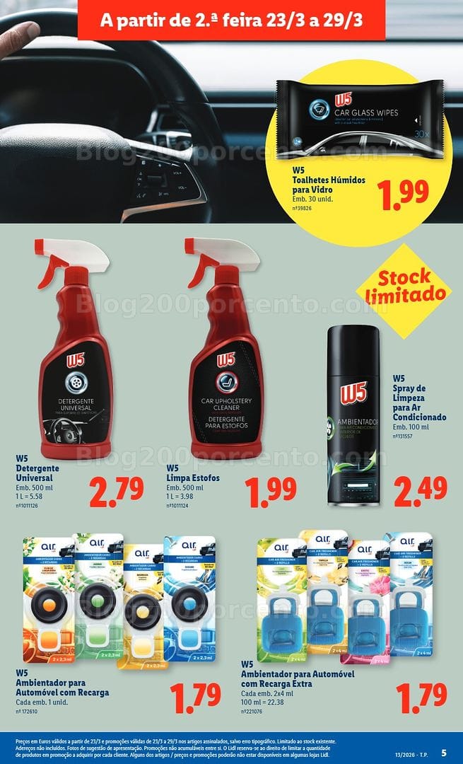 Antevisão Folheto LIDL Limpeza Auto Promoções de 23 março a 2 abril