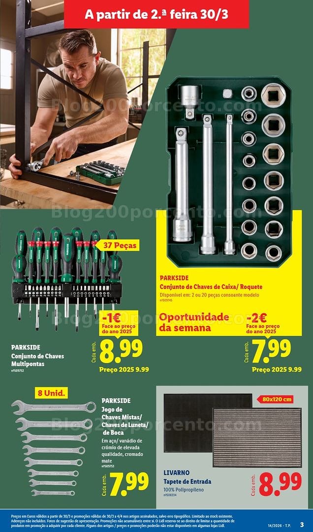 Antevisão Folheto LIDL Ferramentas e Jardim Promoções de 30 março a 9 abril