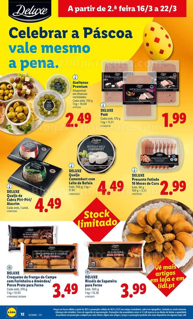 Antevisão Folheto LIDL Páscoa Promoções de 16 a 22 março