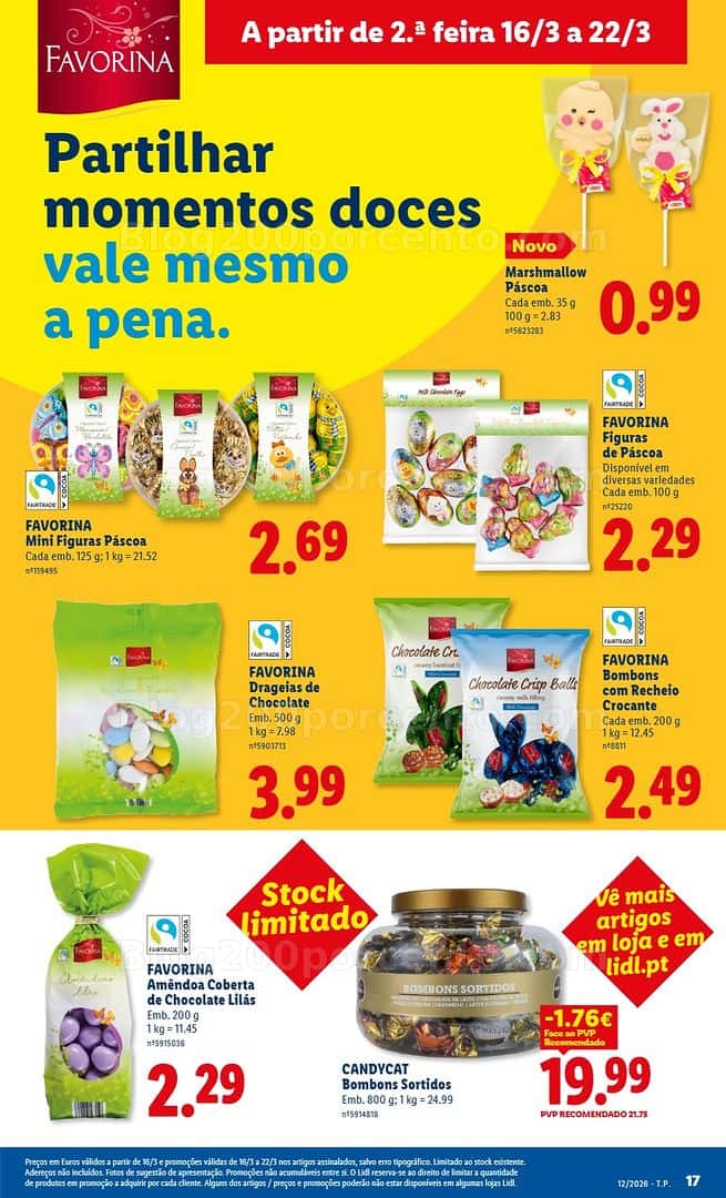 Antevisão Folheto LIDL Favorina Promoções de 16 a 22 março