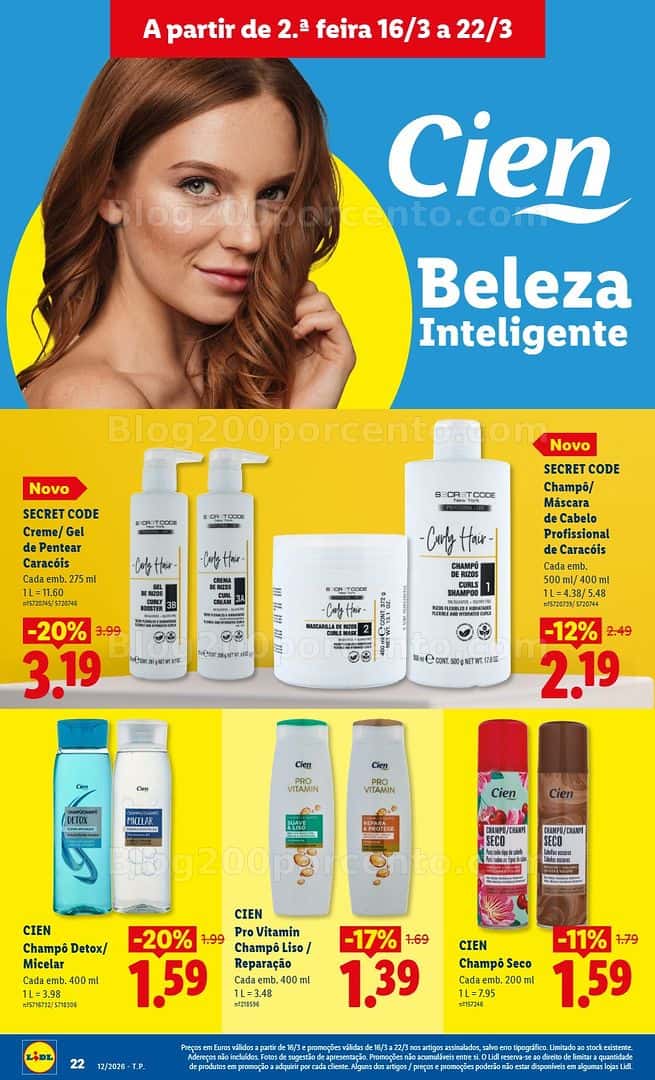 Antevisão Folheto LIDL Beleza Promoções de 16 a 22 março