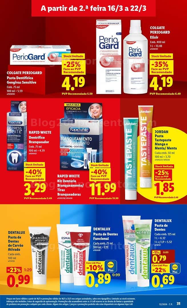 Antevisão Folheto LIDL Promoções de 16 a 22 março - Edição Digital