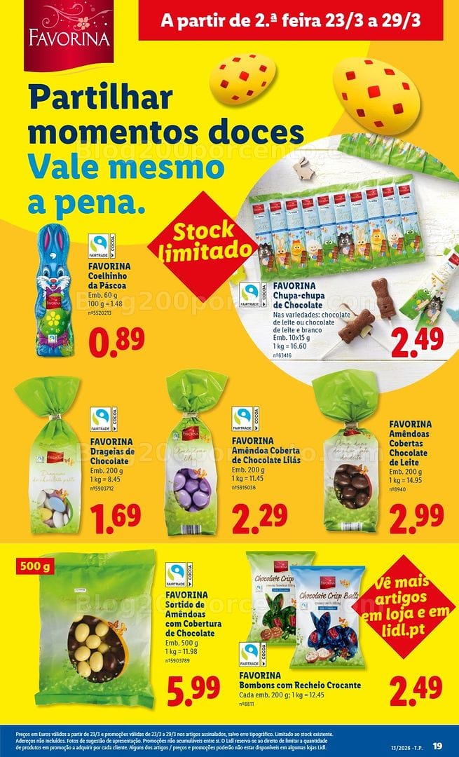 Antevisão Folheto LIDL Páscoa Promoções de 23 a 29 março