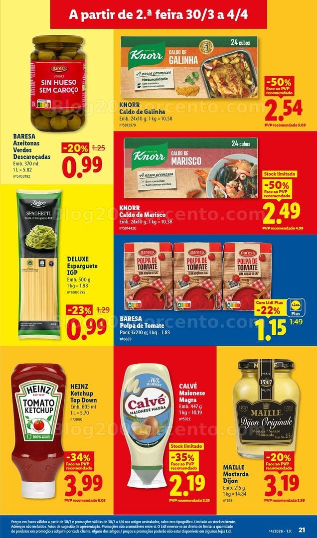 Antevisão Folheto LIDL Promoções de 30 março a 4 abril
