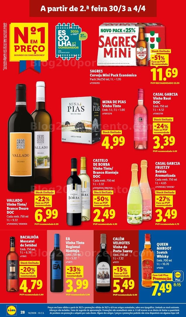 Antevisão Folheto LIDL Promoções de 30 março a 4 abril