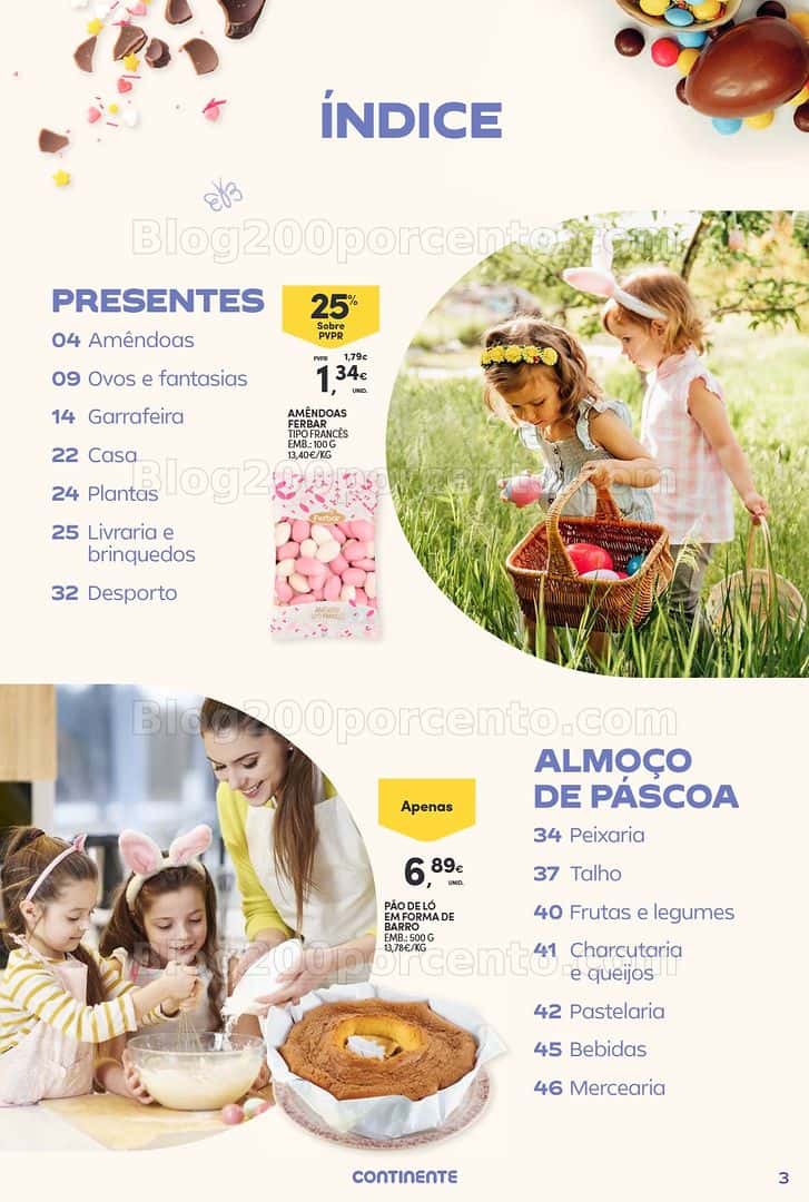 Antevisão Folheto CONTINENTE Páscoa Promoções de 17 março a 5 abril - Edição Digital