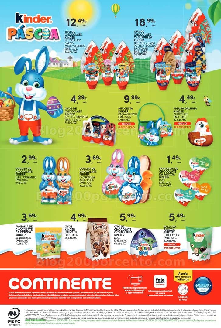 Antevisão Folheto CONTINENTE Páscoa Promoções de 17 março a 5 abril - Edição Digital
