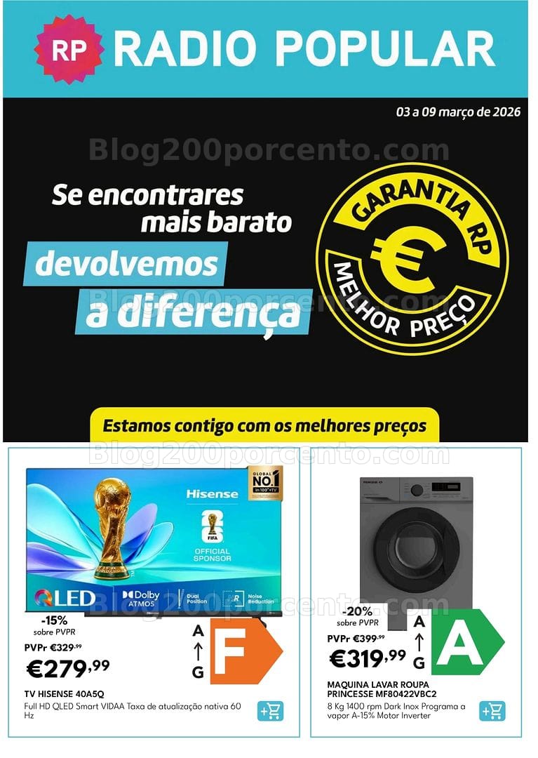 Antevisão Folheto RADIO POPULAR Promoções de 3 a 9 março