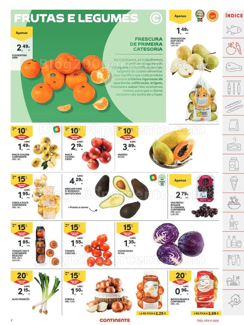 Antevisão Folheto CONTINENTE Frescos Promoções até 23 março